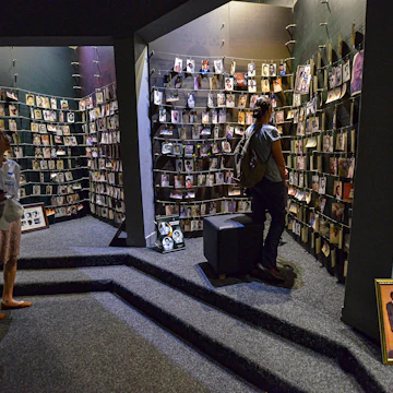 Visitors at the Kigali Genocide Memorial.