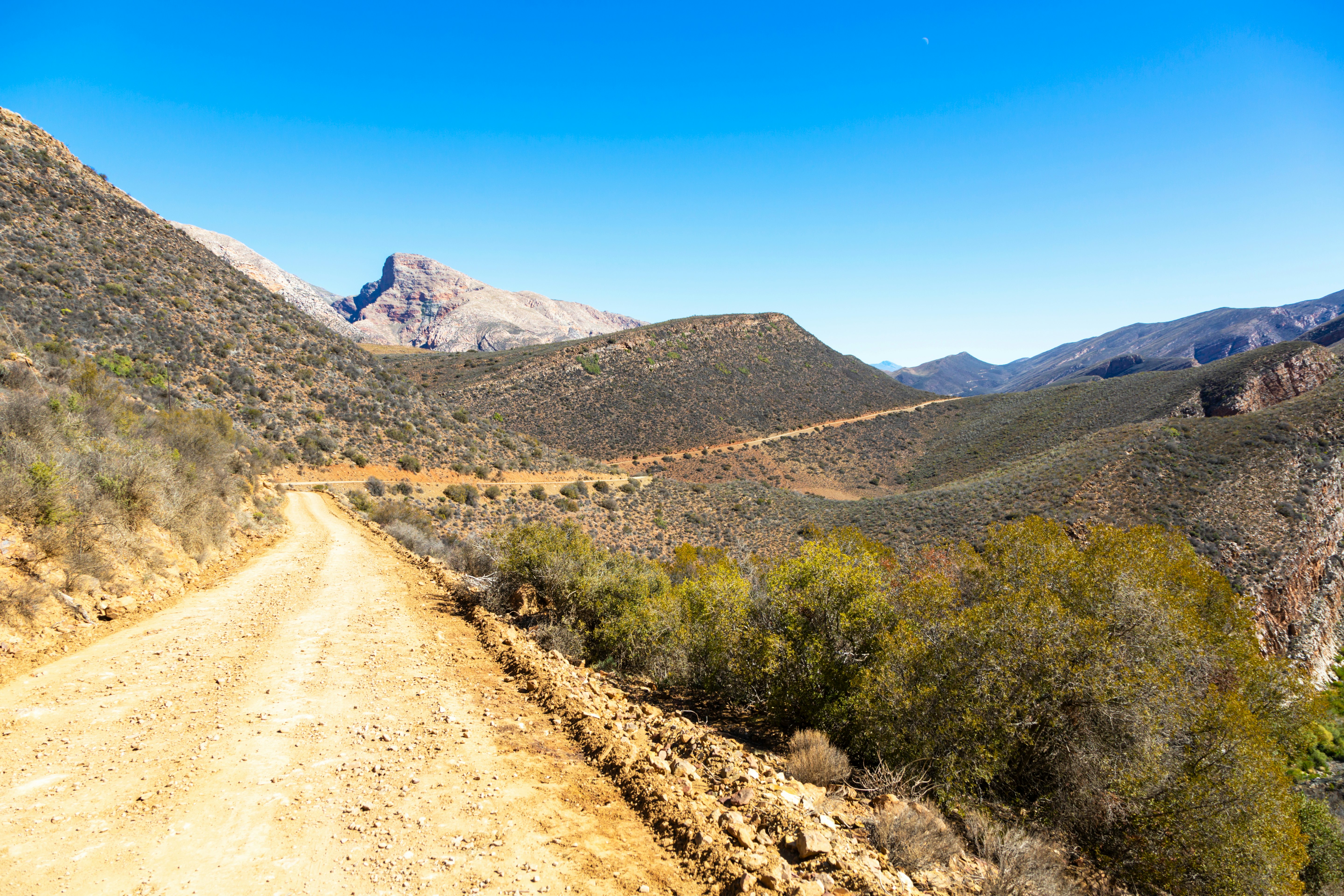 Gravel road to Kamkaskloof, also known as 'Die Hel'.