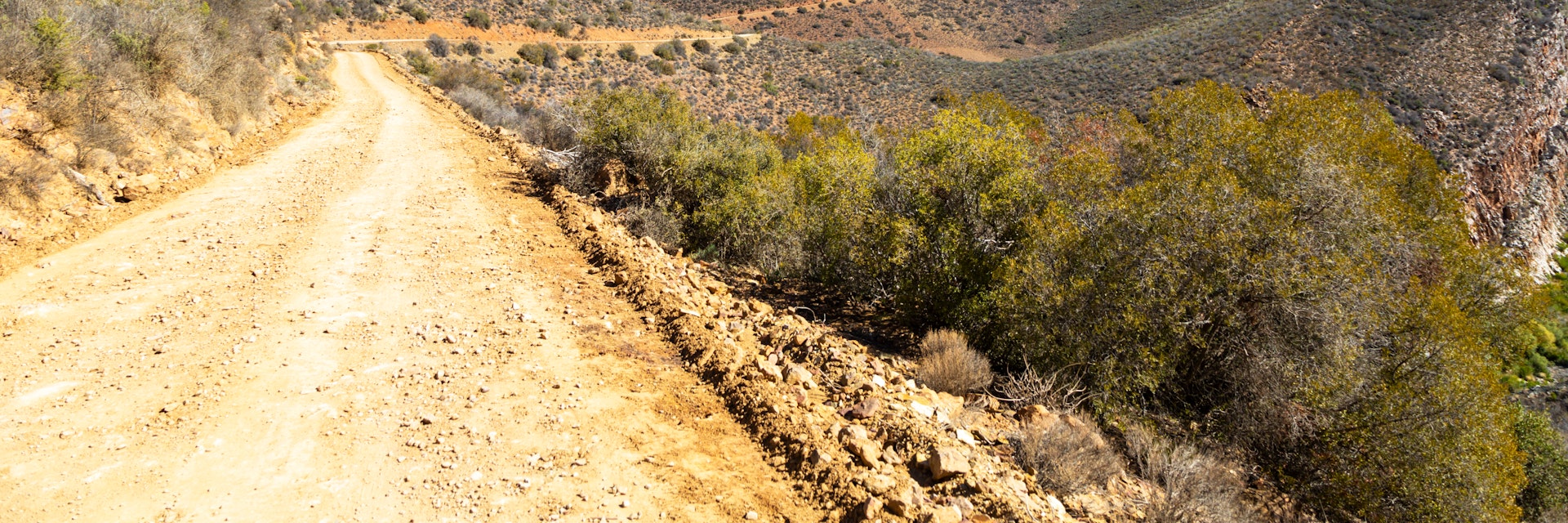 Gravel road to Kamkaskloof, also known as 'Die Hel'.