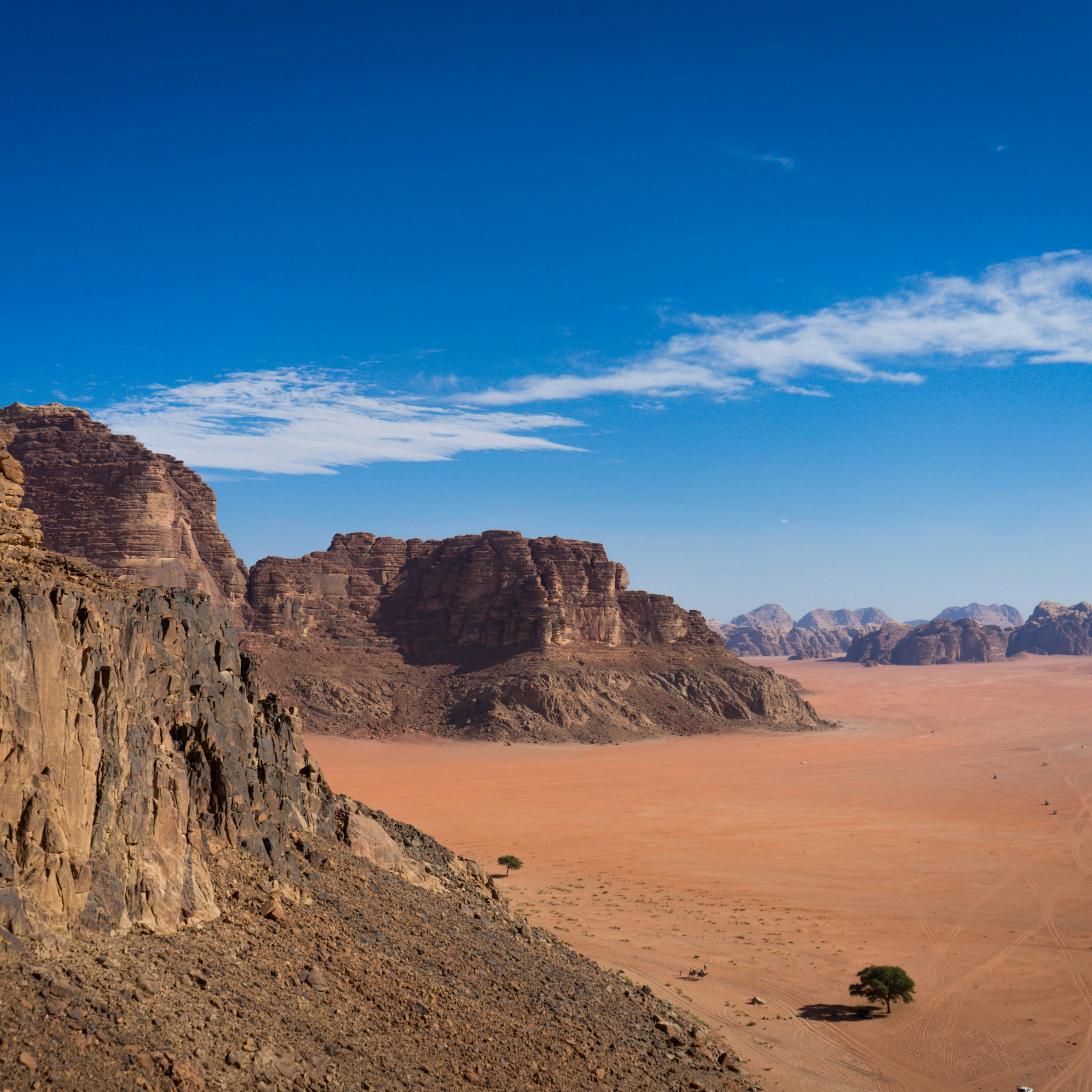 View from Jebel Rum in wadi rum desert.