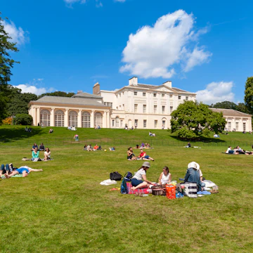 People having picnics at Kenwood House, Hampstead Heath.