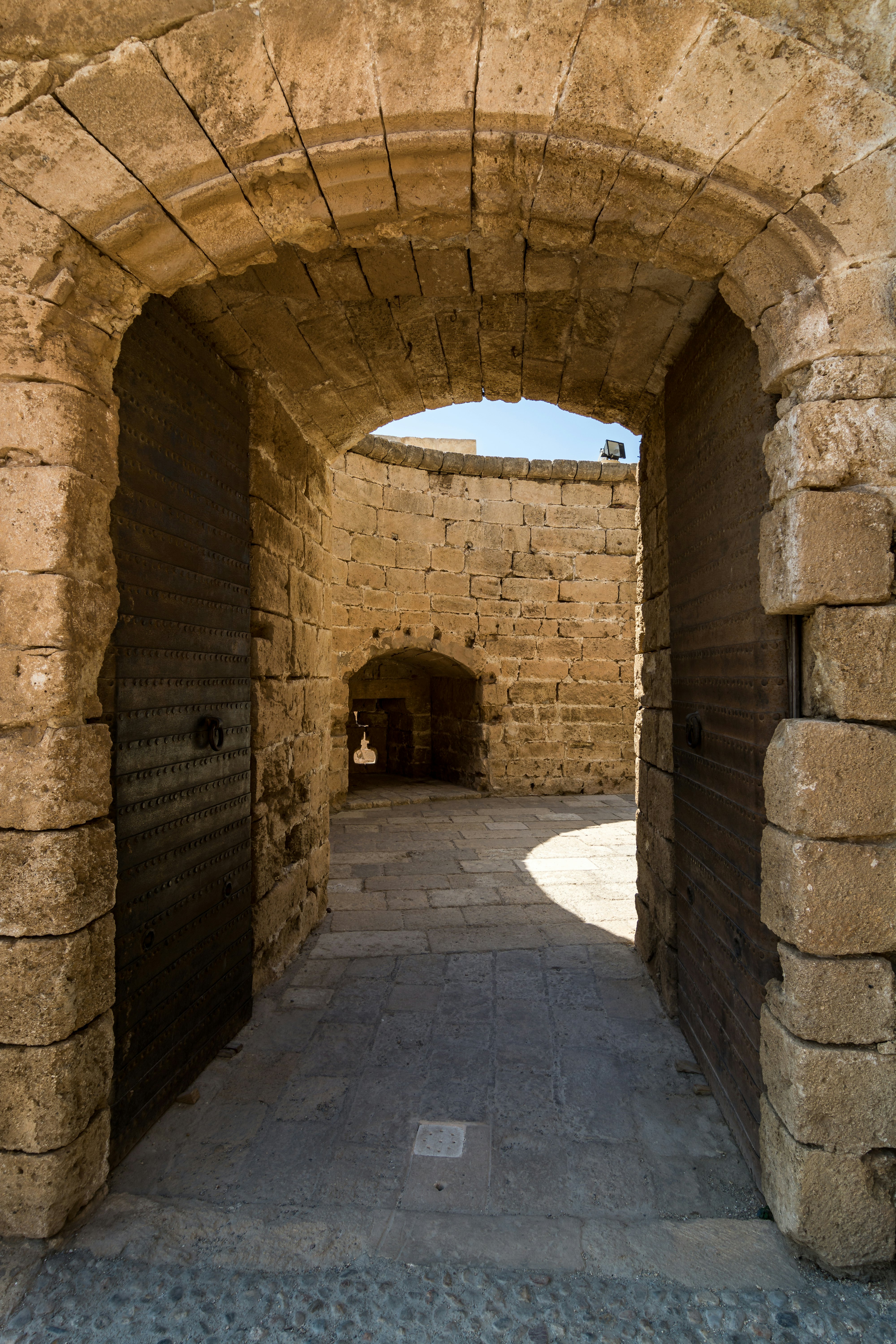 Gateway to the third enclosure, the christian castle in Alcazaba of Almeria.
