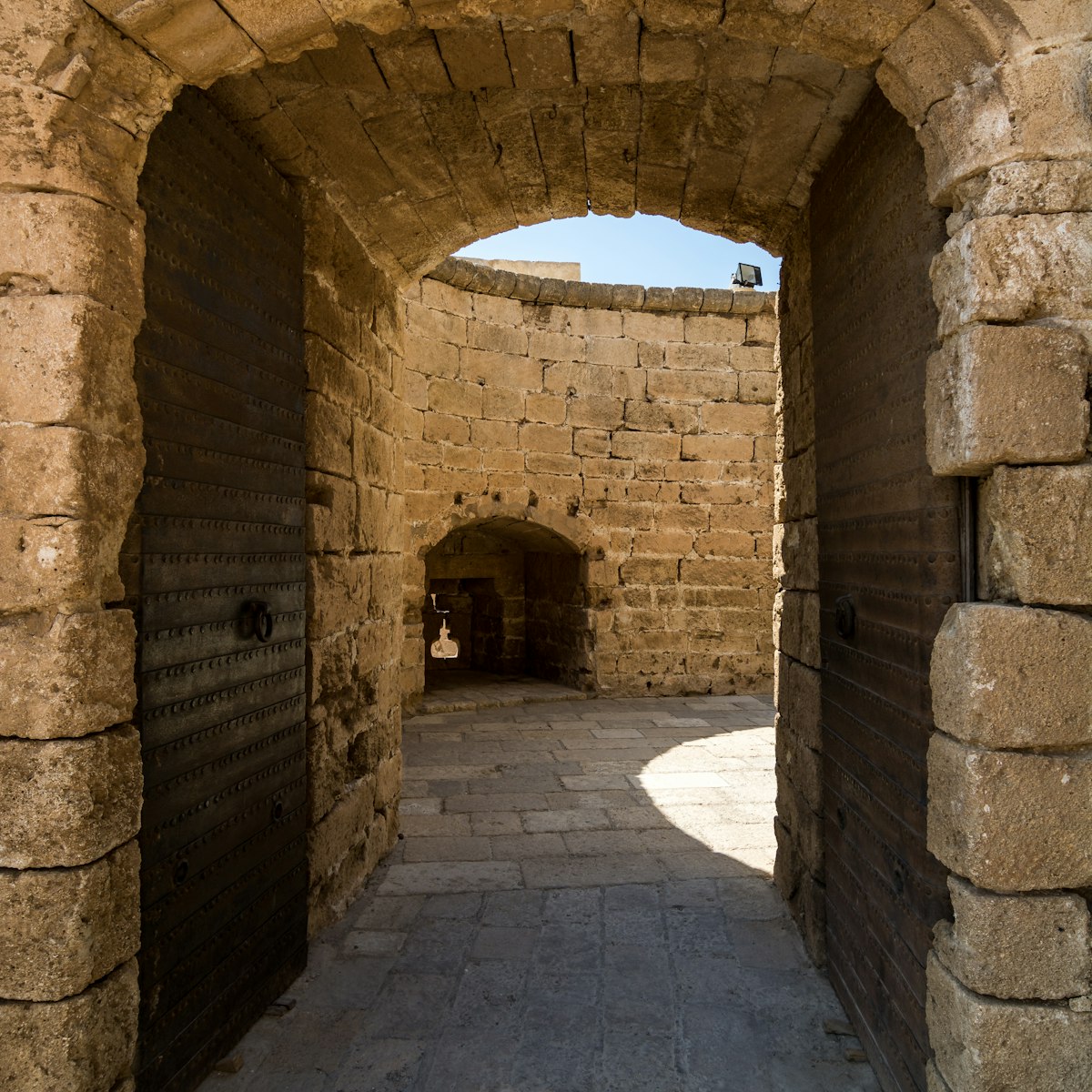 Gateway to the third enclosure, the christian castle in Alcazaba of Almeria.
