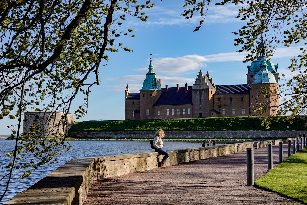 Kalmar, Sweden May 10, 2020 A woman sits on a wall on the grounds of the Kalmar Castle.; Shutterstock ID 1728247585; your: Sloane Tucker; gl: 65050; netsuite: Online Editorial; full: POI
1728247585