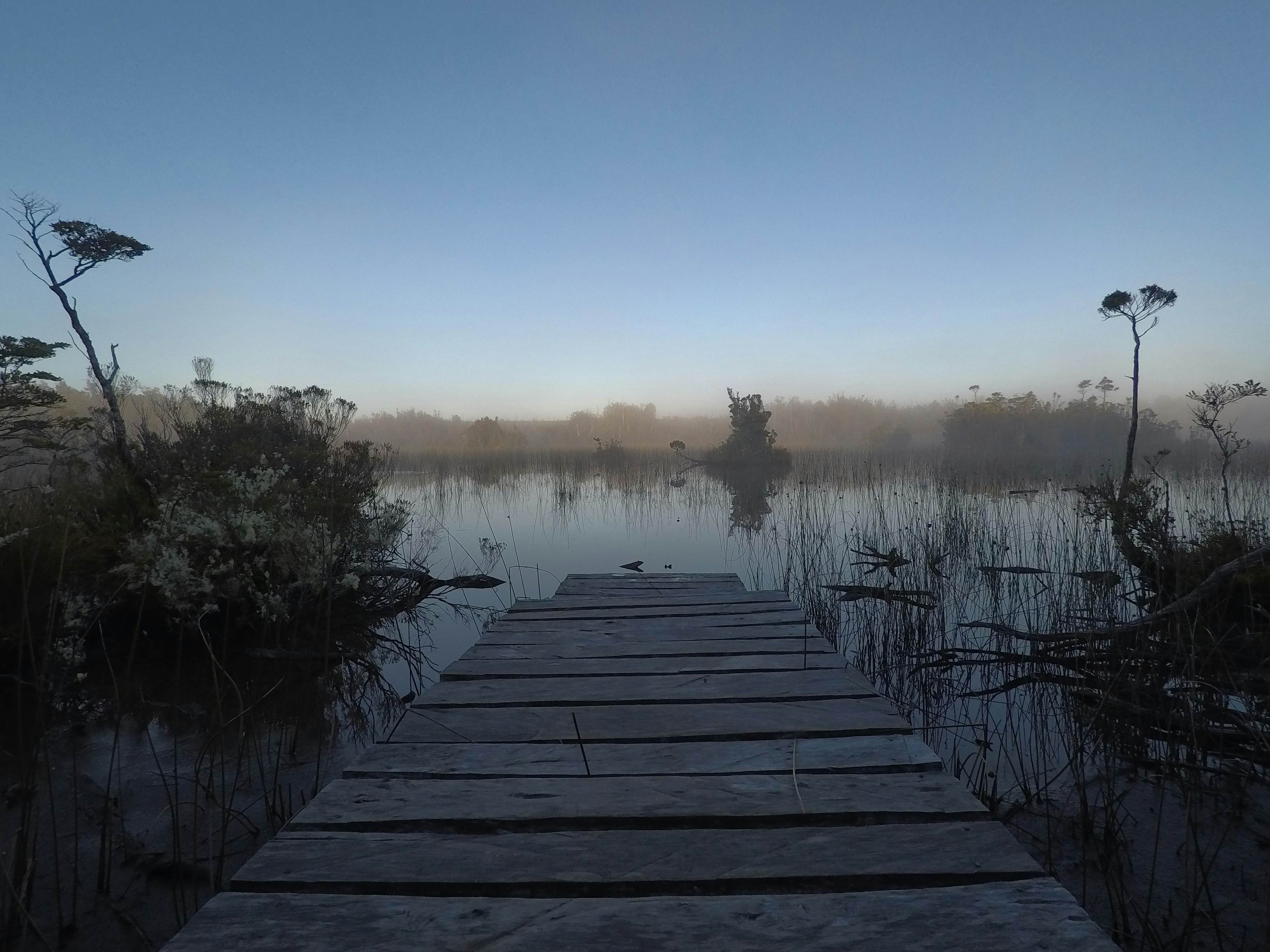 Trekking in the Tantauco national park in southern Chile.