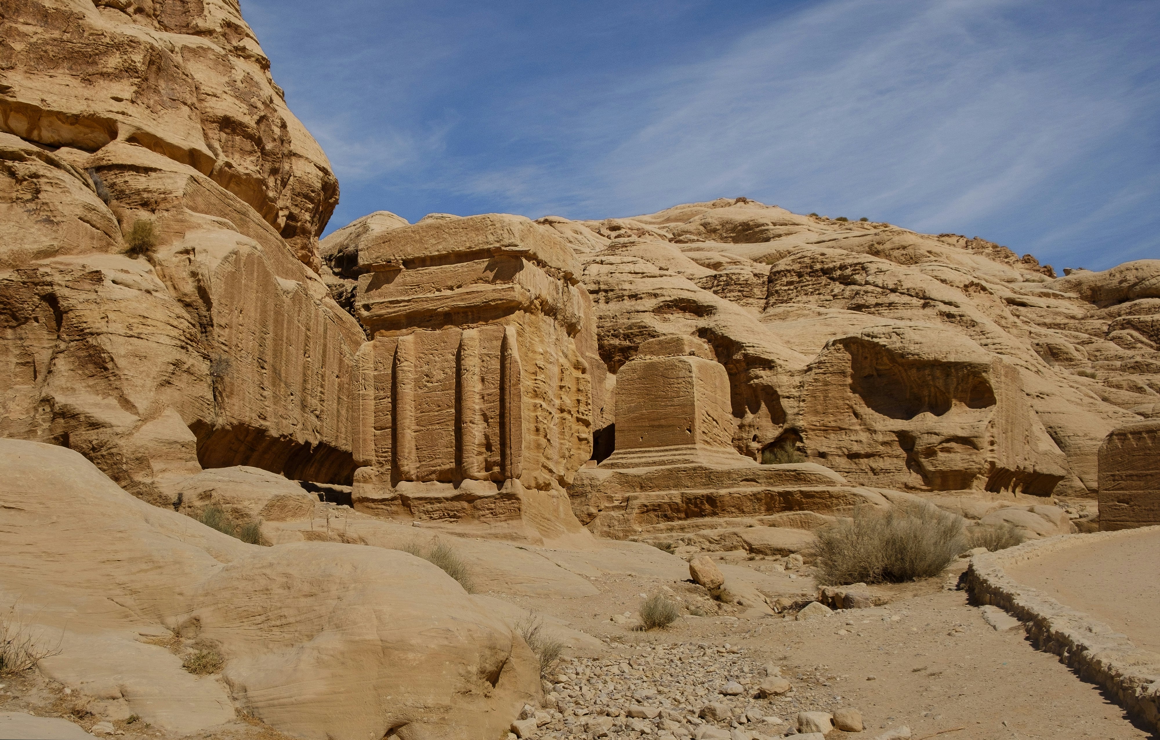 Djinn blocks in Petra, Jordan.