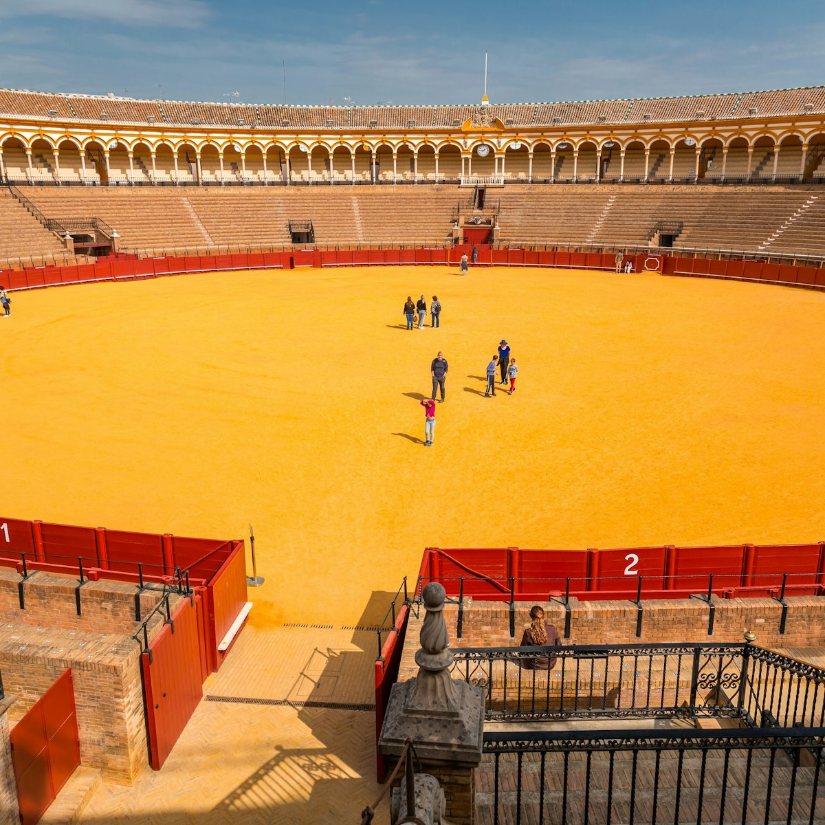 The Plaza de Toros de la Real Maestranza de Caballeria de Sevilla is a 12,000 capacity bullring in Seville, Spain.