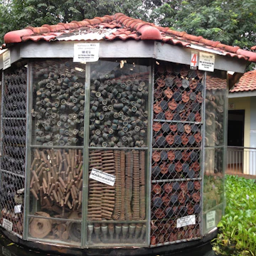 A collection of diffused landmines at the Cambodia Landmine Museum.