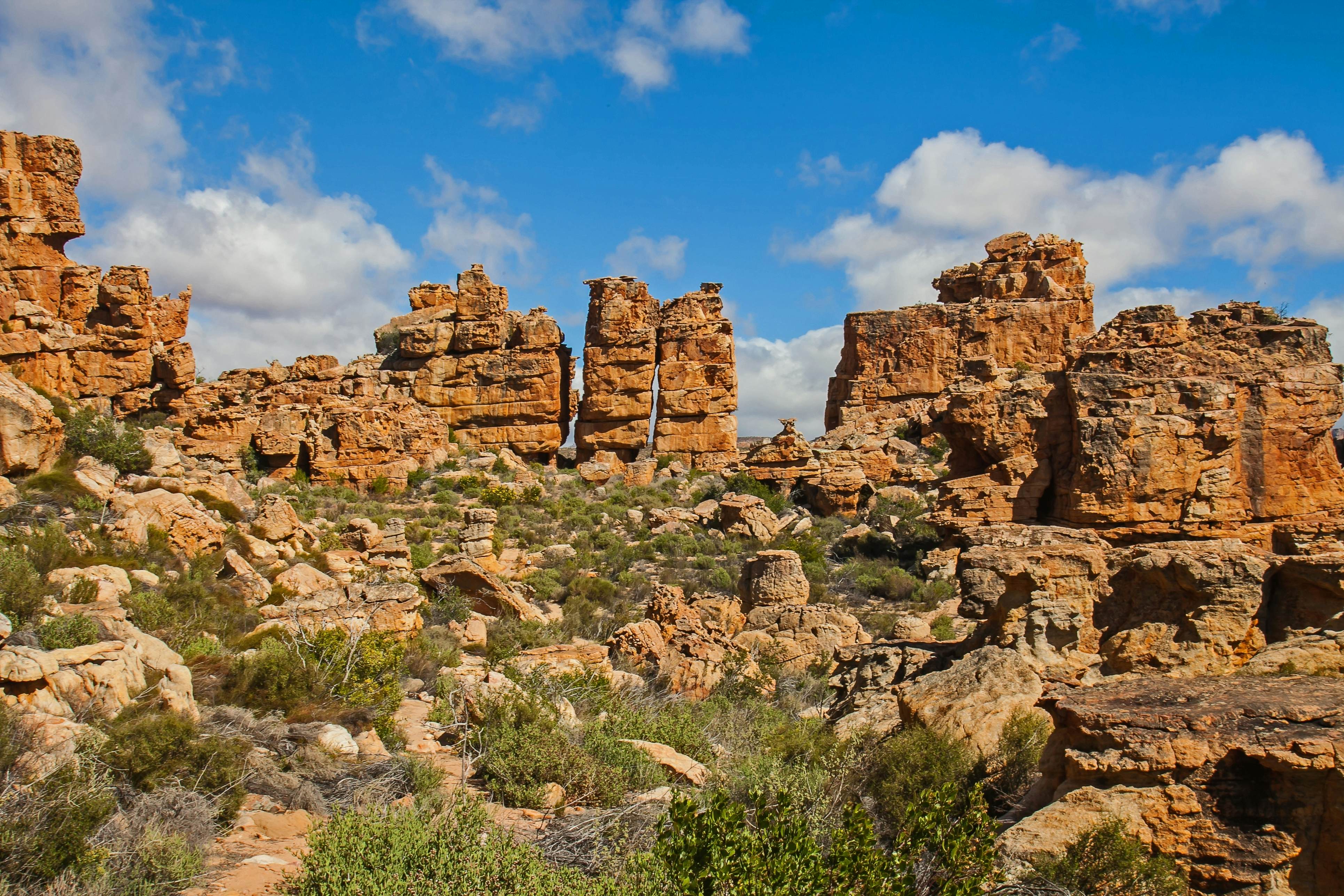 Rock formations at Truitjieskraal in the Cederberg Wilderness Area, Western Cape, South Africa.