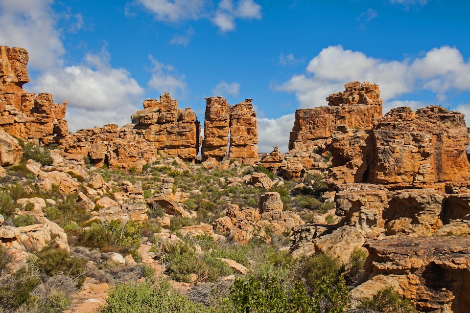 Rock formations at Truitjieskraal in the Cederberg Wilderness Area, Western Cape, South Africa.