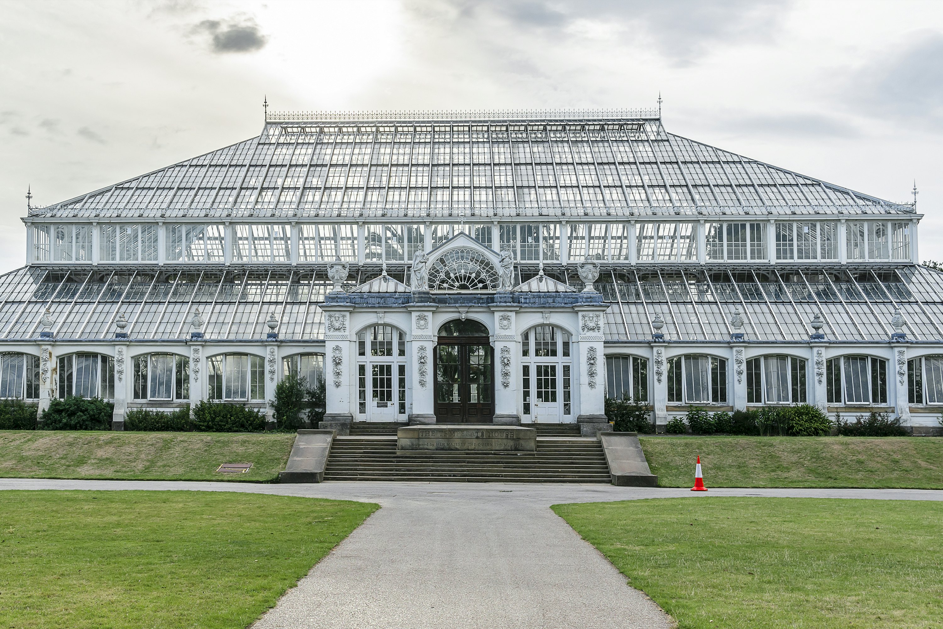 Temperate House on the grounds of Kew Gardens, Richmond, London.