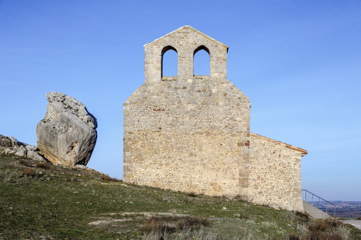 Hermitage of San Miguel, at the foot of Castle Gormaz, province of Soria, Spain.