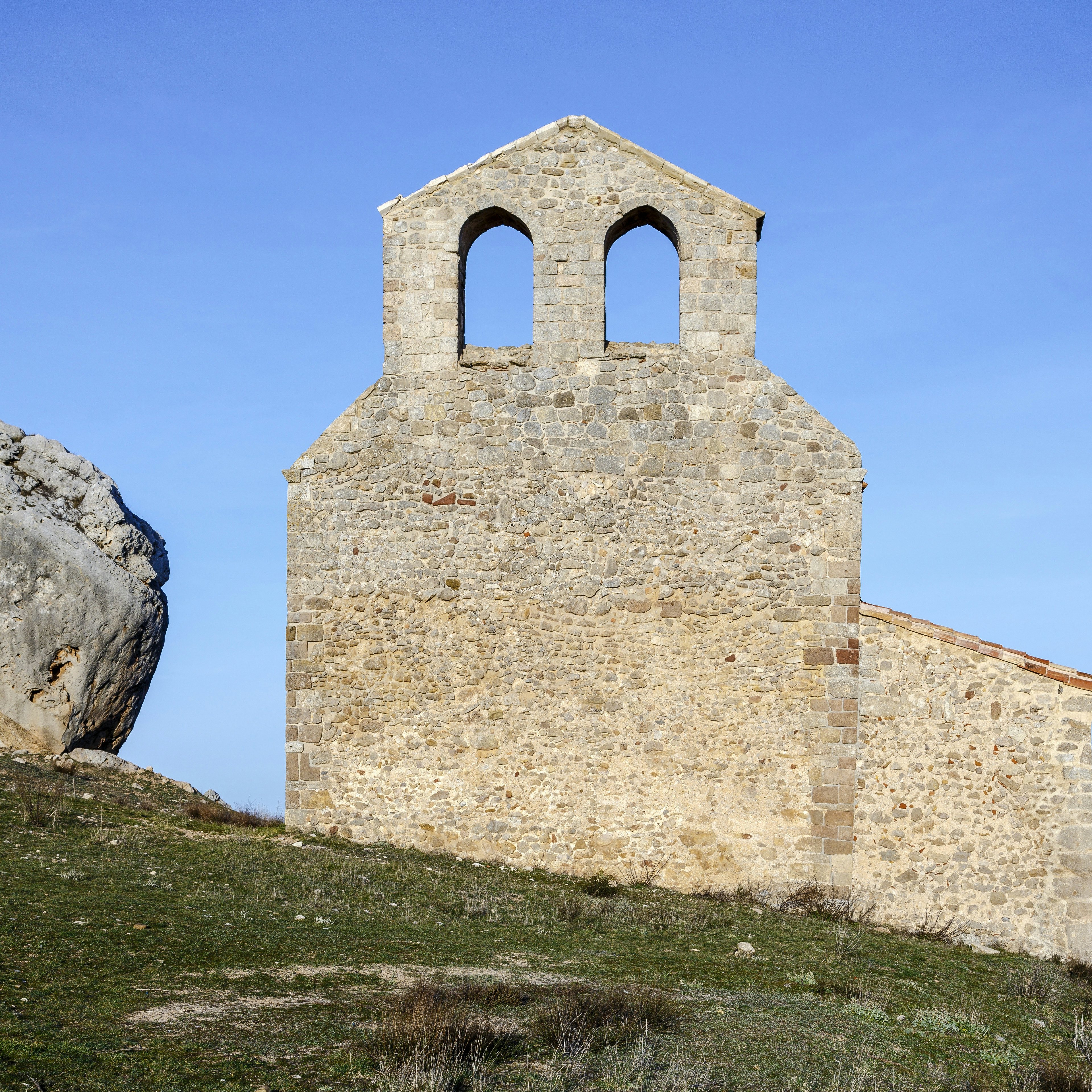 Hermitage of San Miguel, at the foot of Castle Gormaz, province of Soria, Spain.