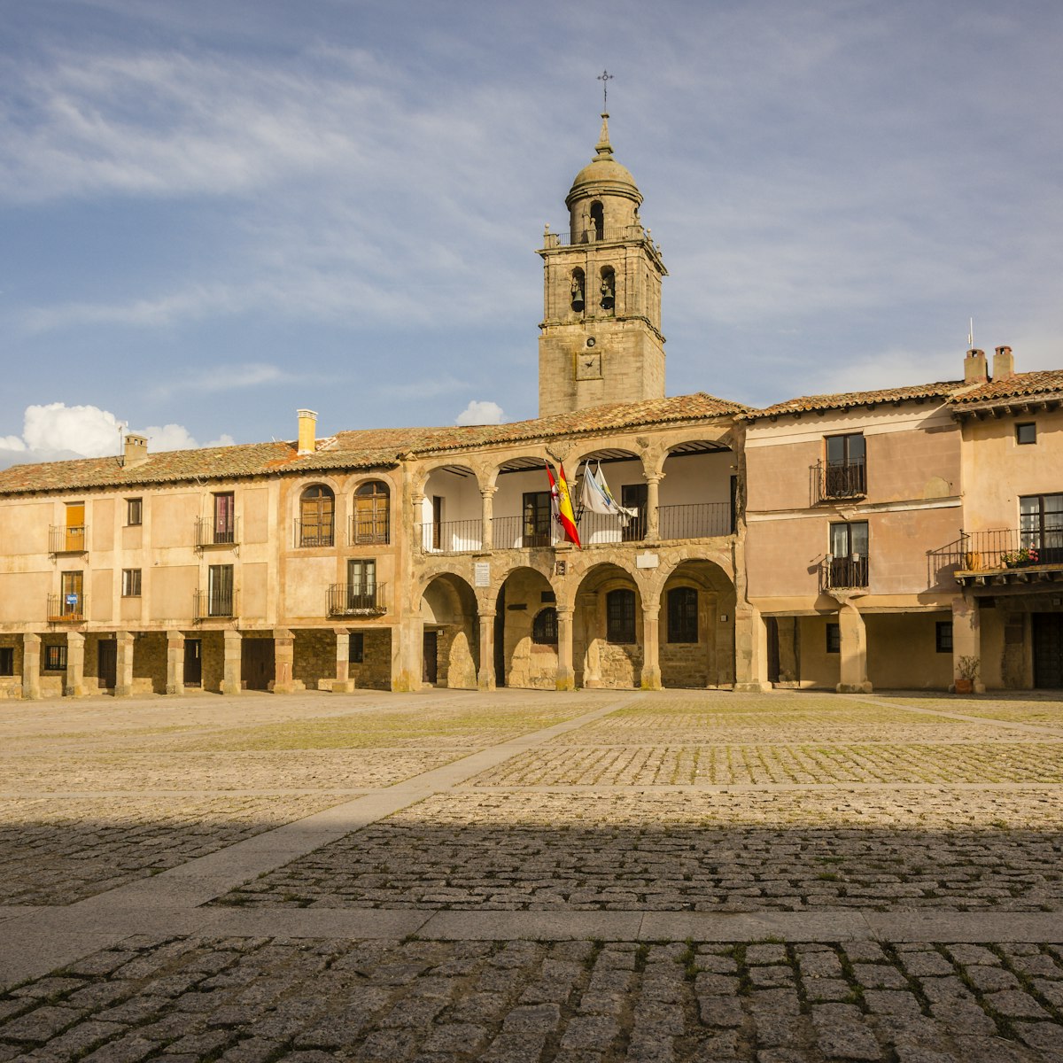 Plaza Mayor in Medinaceli, an ancient and historic town in the province of Soria, in Castile and Leon, Spain. 
