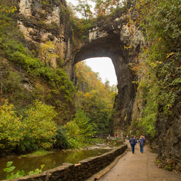 Natural Bridge in Fall.