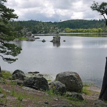 Lake Arareco near Creel, Norhtern Mexico, in the Copper Canyon area.