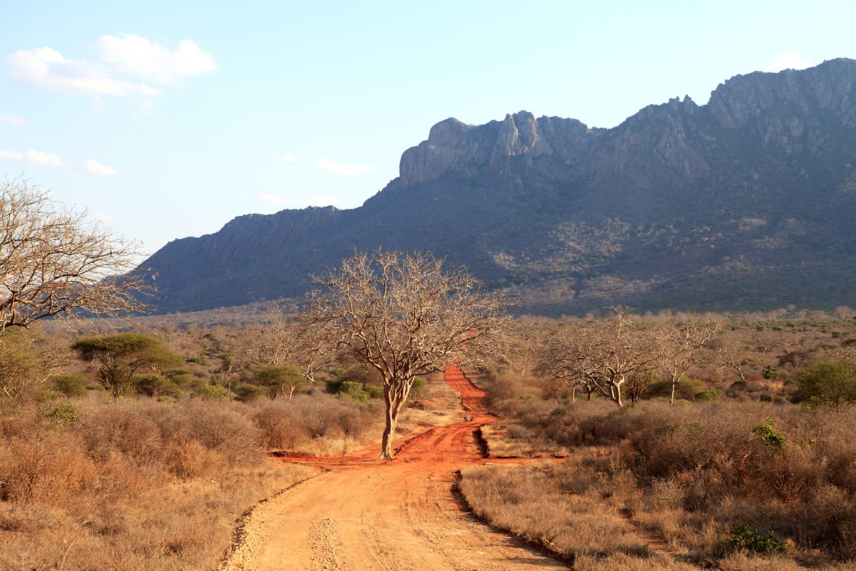 Landscape in Ngulia Rhino Sanctuary in Kenya.