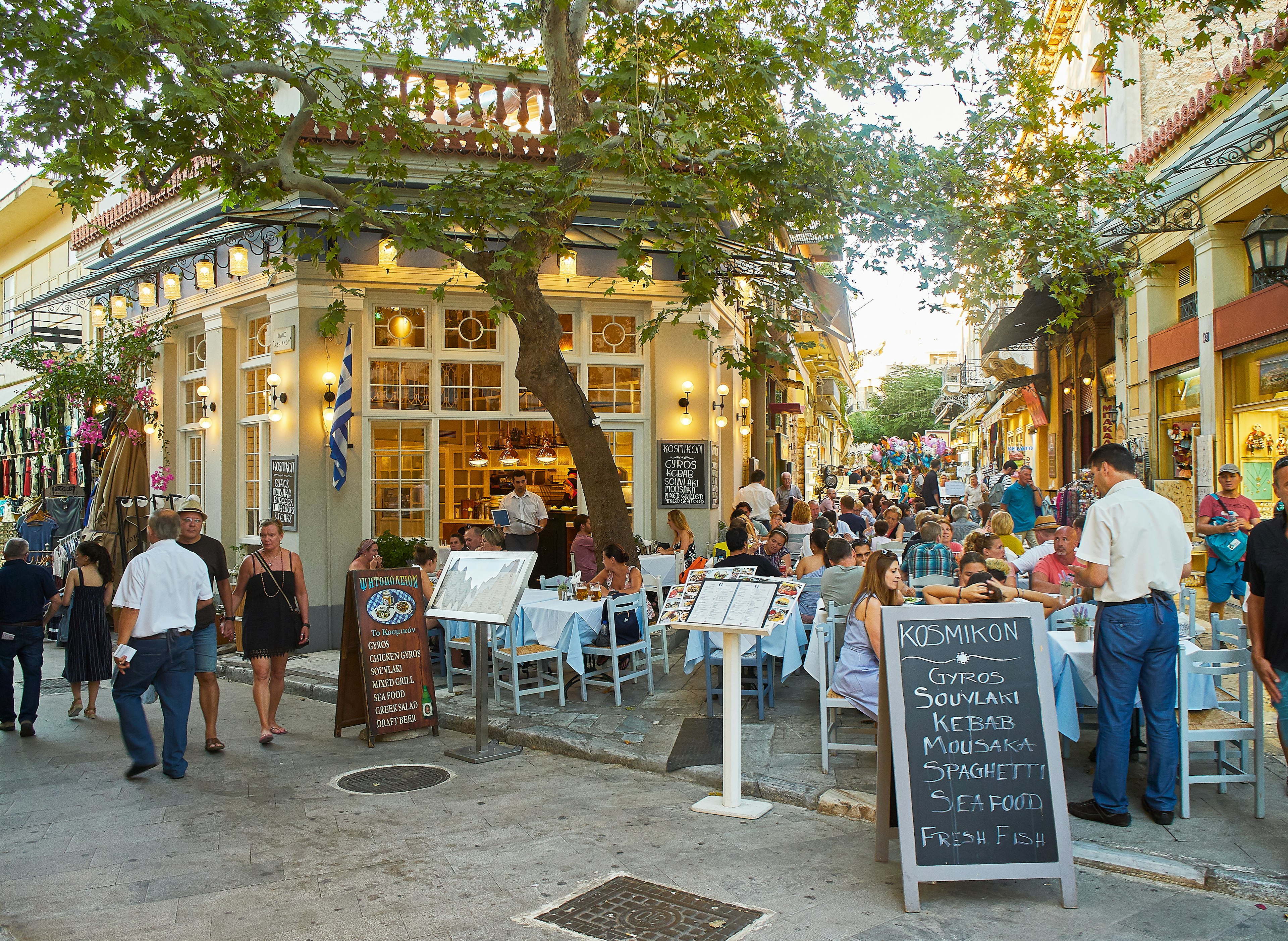 A Greek restaurant in the Plaka neighborhood of Athens