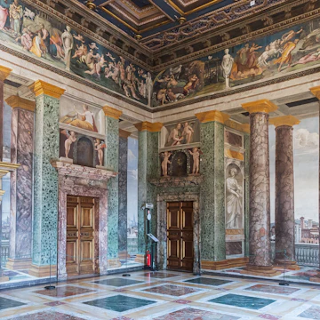 March 27, 2018: Interior of Renaissance Villa Farnesina, monument of architecture and painting of the High Renaissance.
1319927138
ancient, antique, architecture, art, building, culture, decoration, europe, european, famous, farnesina, history, indoor, inside, interior, italian, italy, landmark, marble, musei, museum, old, palace, renaissance sculpture, roma, roman, rome, sightseeing palazzo, statue, tourism, tourist, travel, villa