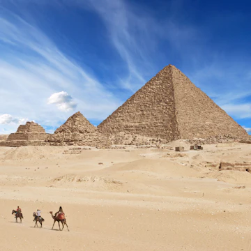 Pyramids in Giza
ancient, antiquities, archeology, architecture, building, cairo, cheops, chephren, civilization, culture, desert, egypt, egyptian, exterior, giza, heritage, khafre, khufu, landmark, landscape, menkaure, monument, mykerinos, nobody, old, outdoors, panoramic, pyramid, scenic, site, sky, stone, tourism, traditional, travel, unesco, vibrant, vintage, world