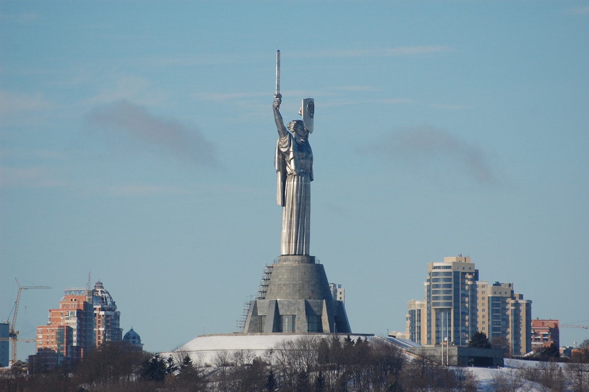 Statue of the Motherland, in Kiev, Ukraine.