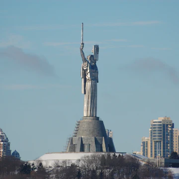 Statue of the Motherland, in Kiev, Ukraine.
