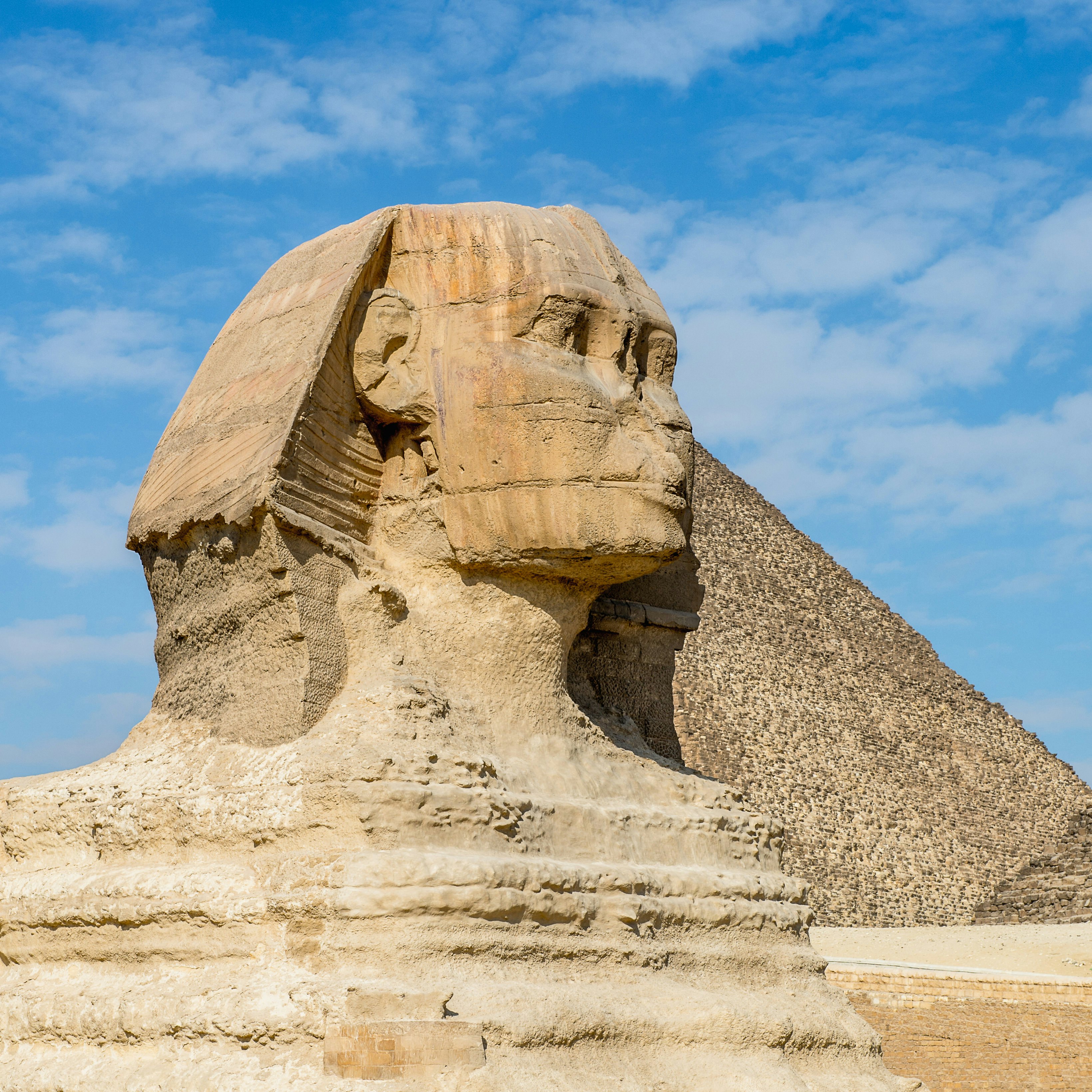 Great Sphinx of Giza, a limestone statue of a mythical creature with a lion's body and a human head), Giza Plateau, West Bank of the Nile, Giza, Egypt
africa, african, ancient, antique, antiquities, arab, arabia, arabian, archeology, architecture, building, cairo, cheops, city, civilization, country, culture, damaged, desert, destination, egypt, egyptian, egyptology, famous, giza, head, historic, history, khafre, landmark, monument, mystery, pharaoh, profile, pyramid, rock, sand, scene, seven, sky, sphinx, sphynx, stone, tomb, tourism, tourist, unesco, wonder, world, yellow