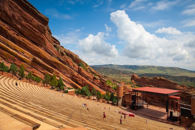 An amphitheatre built into rock