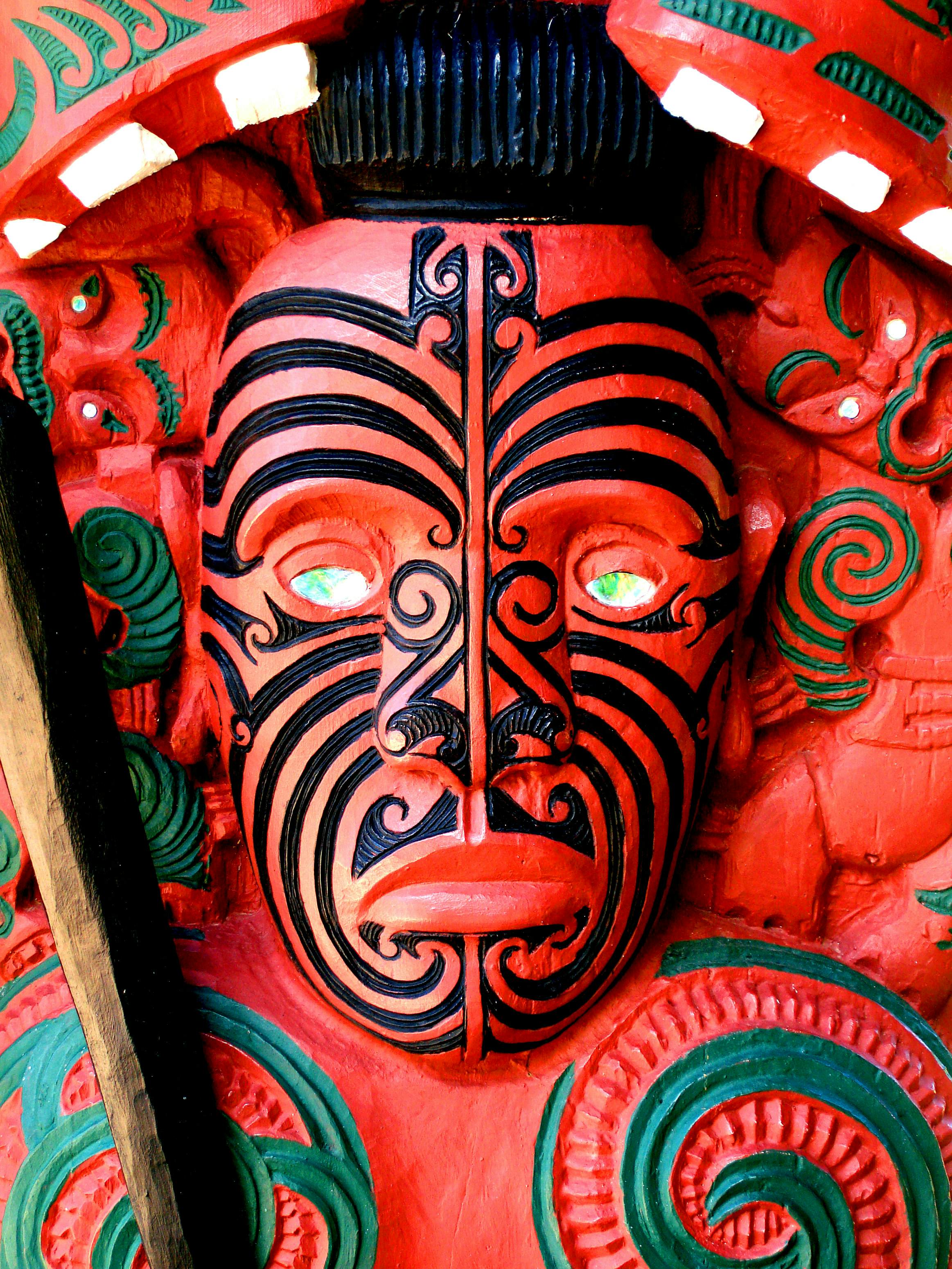 Red carving of a Maori Warrior.
26083891
polynesian, cultural, waitangi, warrior, zealand, culture, carving, ground, tattoo, native, treaty, paint, maori, male, face, wood, luck, art, new, red