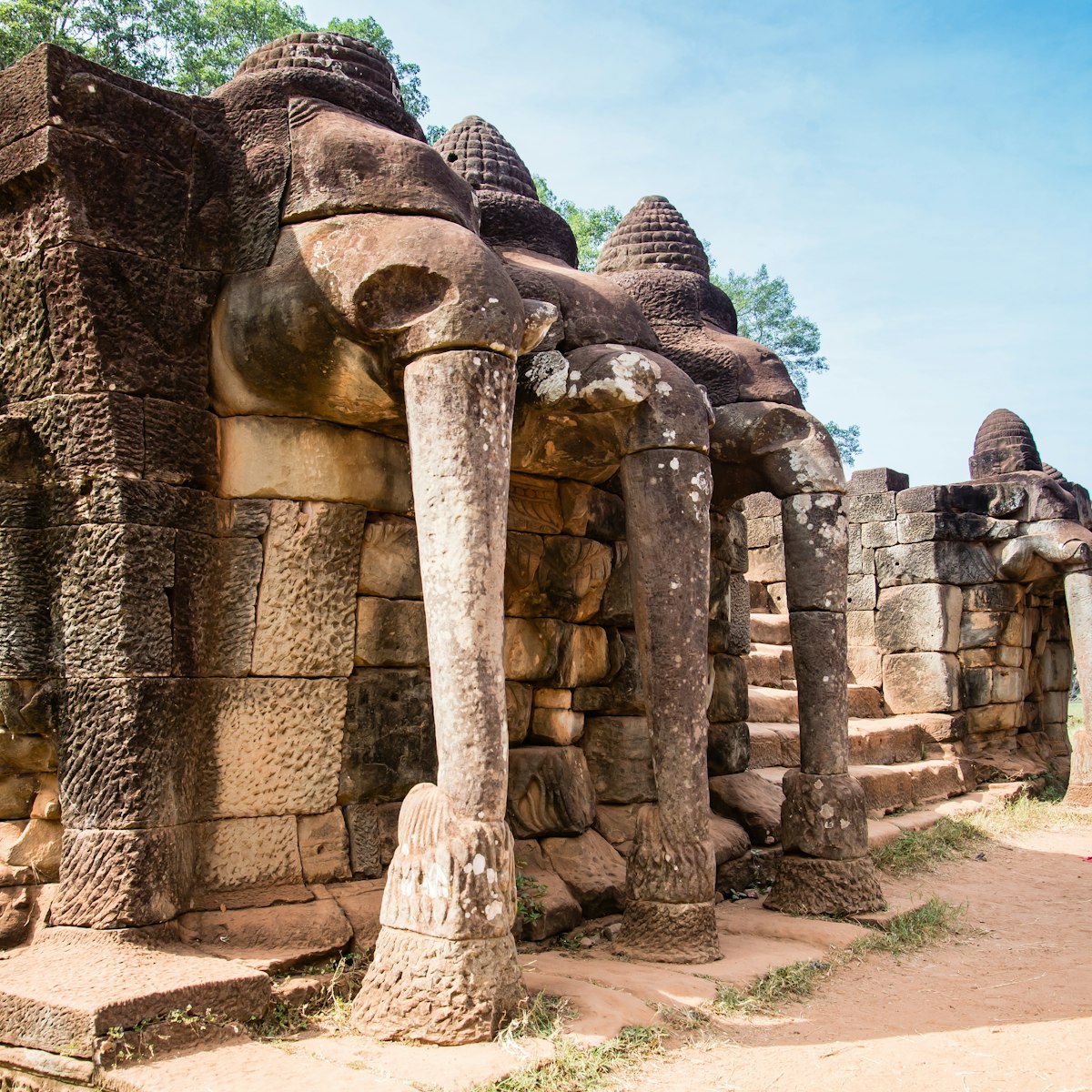 Terrace of the Elephants in Angkor Thom.
