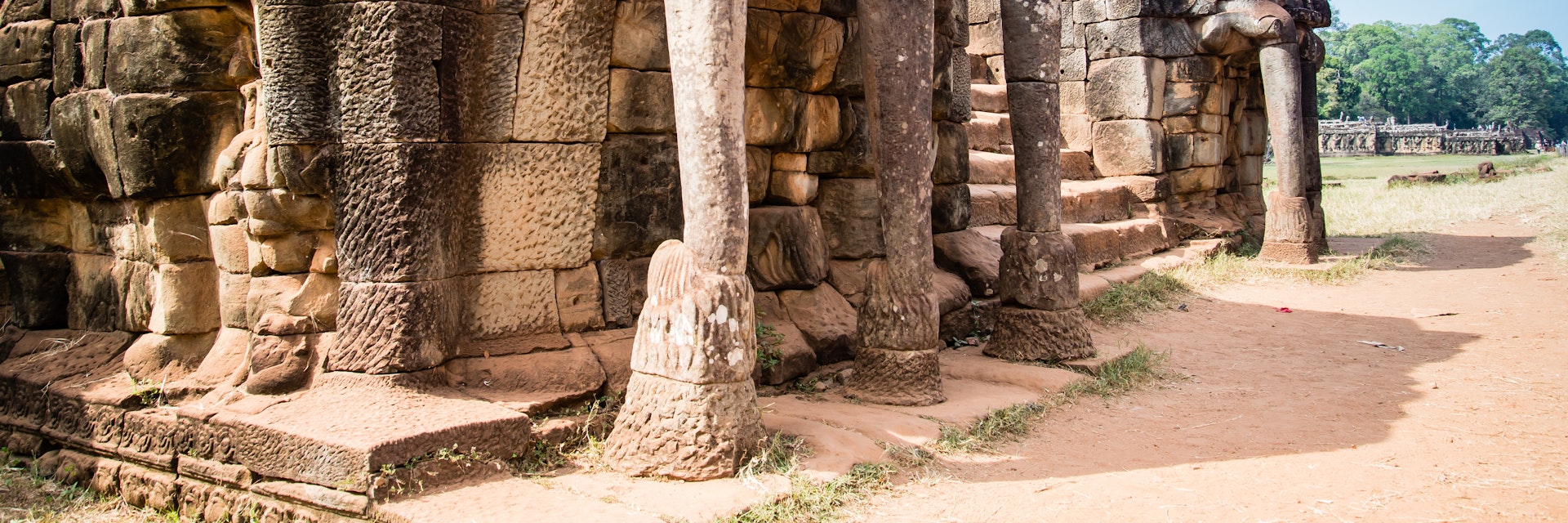 Terrace of the Elephants in Angkor Thom.