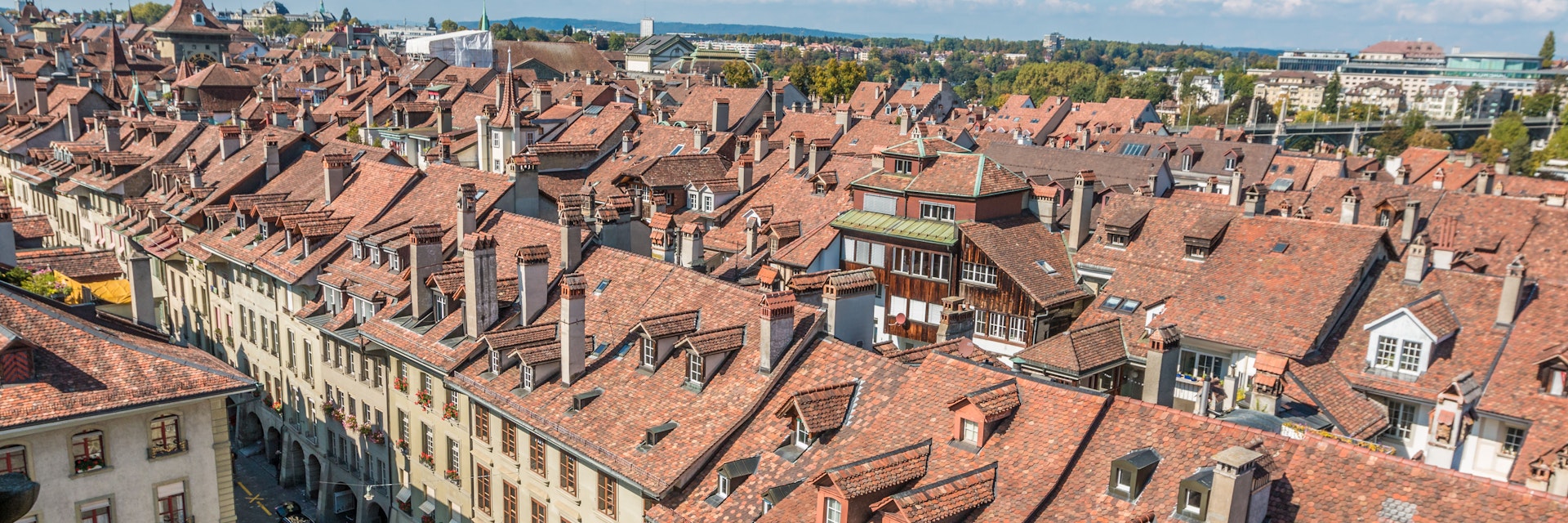 Rooftops in the old town district of Bern.