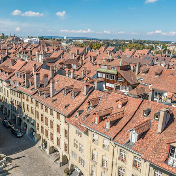 Rooftops in the old town district of Bern.