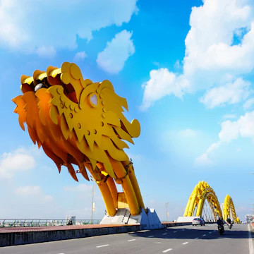 Dragon bridge in Da Nang, Vietnam.