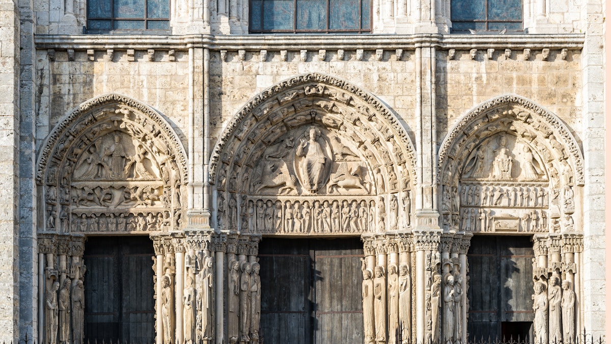 West Royal portal of Cathedral of Our Lady of Chartres.