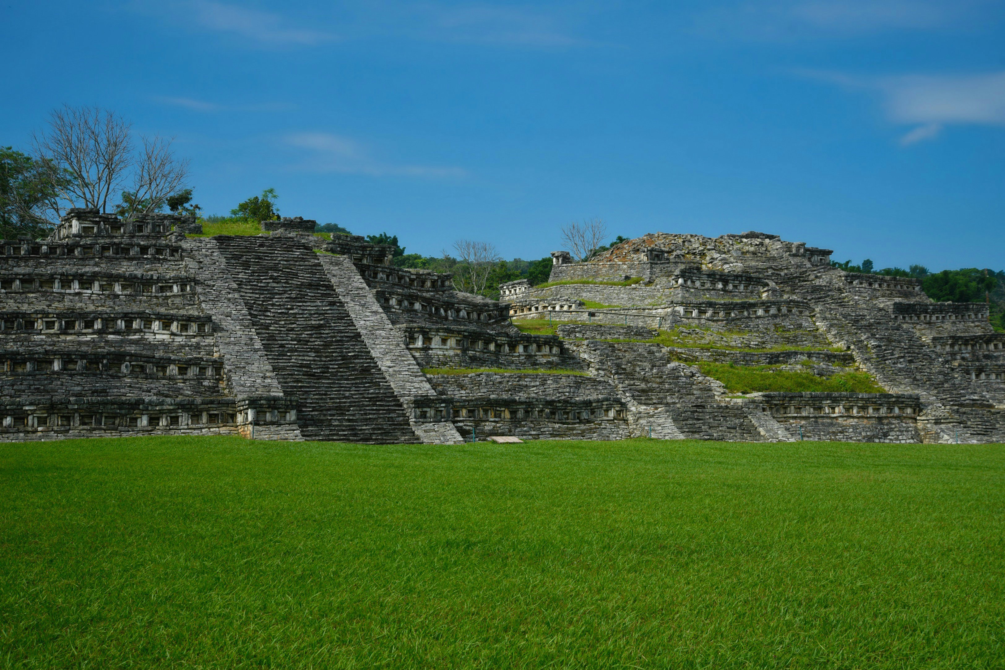 The Yohualichan Pyramids, a a Pre-Columbian archaeological site from Totonacan indigenous culture, built around 200 A.D.
