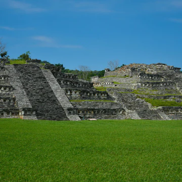 The Yohualichan Pyramids, a a Pre-Columbian archaeological site from Totonacan indigenous culture, built around 200 A.D.