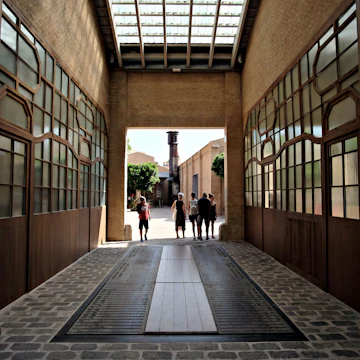 Entrance of the Art Center "Bombas Gens" in Valencia.
