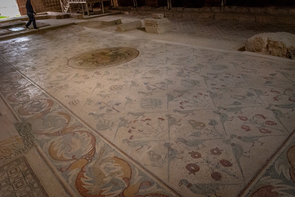 Mosaic in the Church of the Apostles in Madaba, Jordan.