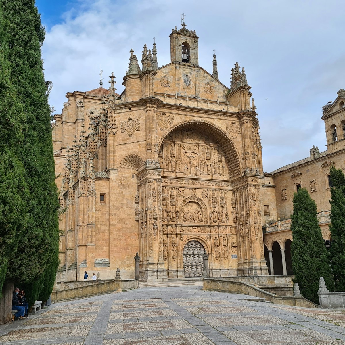 Façade of San Esteban Convent in Salamanca.