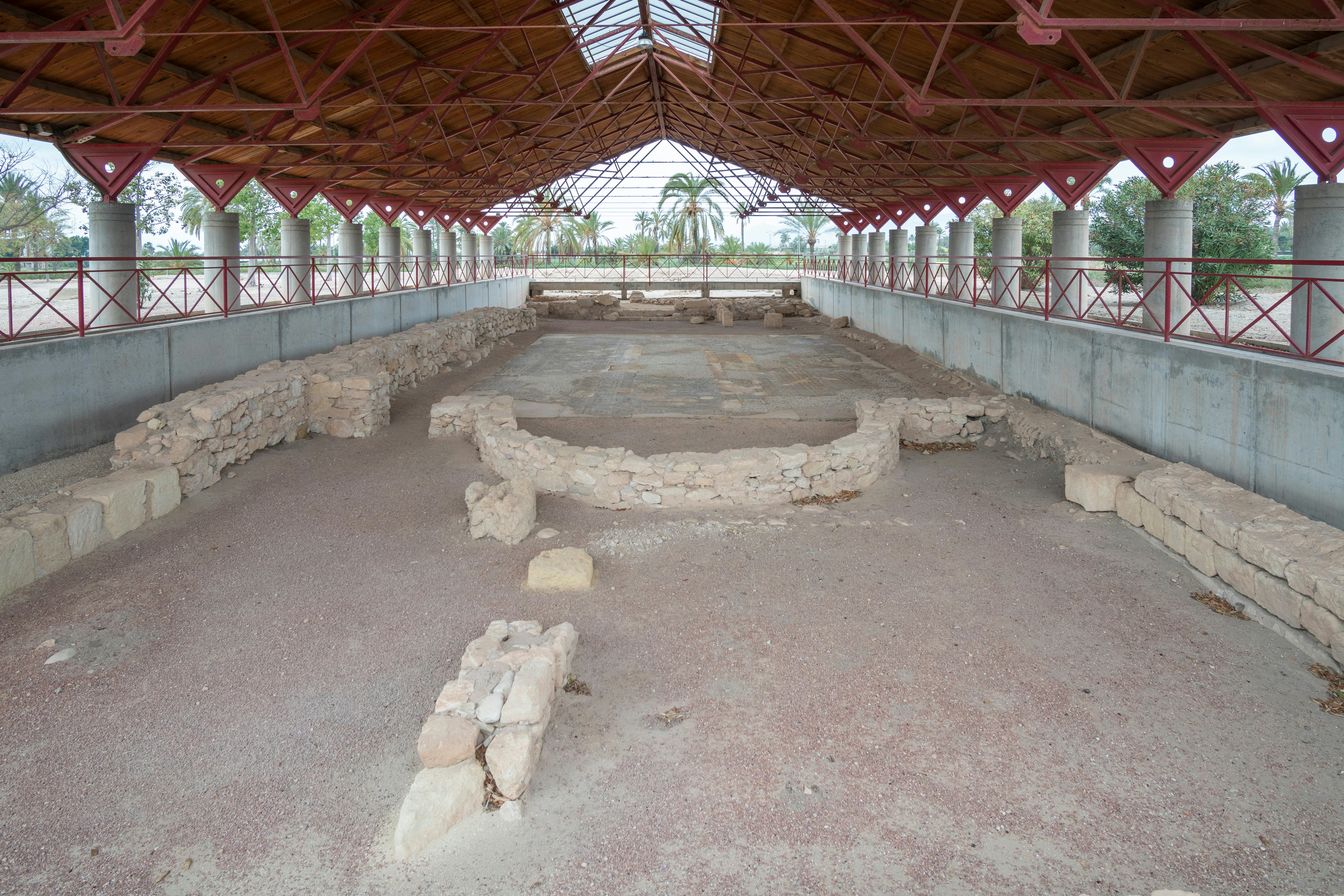 Roman basilica at the archaeological excavations and museum at La Alcudia in Elche, Spain.