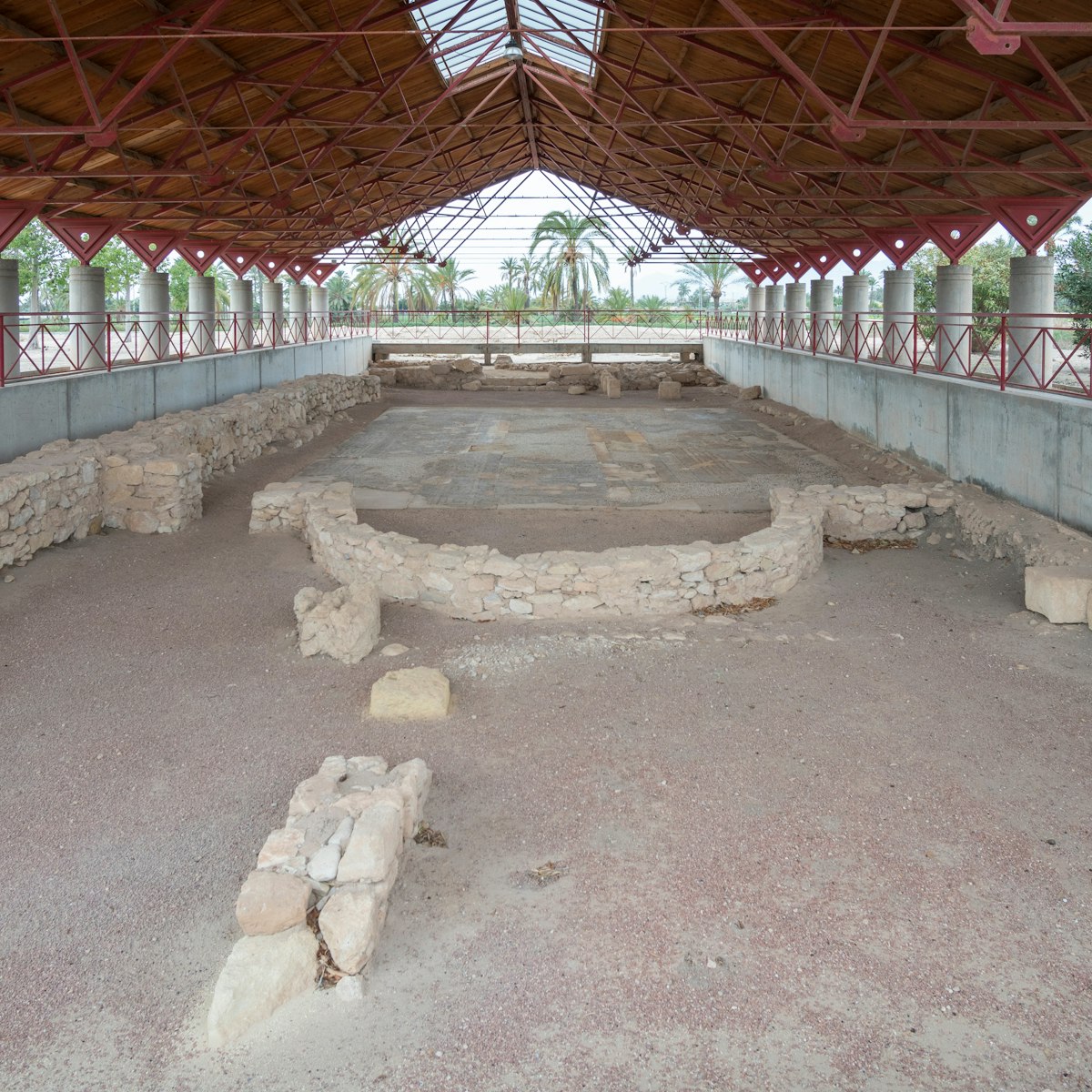 Roman basilica at the archaeological excavations and museum at La Alcudia in Elche, Spain.
