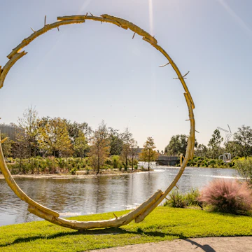 "The Sun" sculpture by Ugo Rondinone, located in the Sydney and Walda Besthoff Sculpture Garden in New Orleans.
