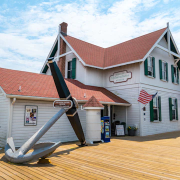 Life Saving Station Museum on the boardwalk in Ocean City, Maryland.