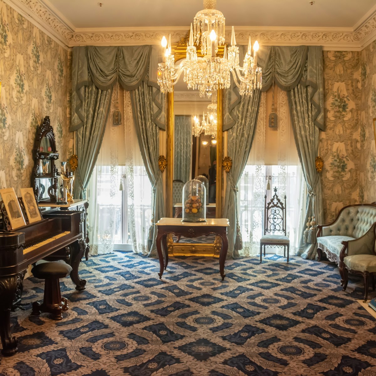 The Parlor of the Theodore Roosevelt Birthplace historic site at 28 E 20th Street in New York City. 