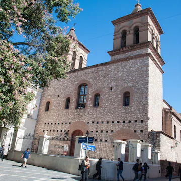 Facade of the Jesuit church Companhia de Jesus, Manzana Jesuitica complex on Cordoba, Argentina.