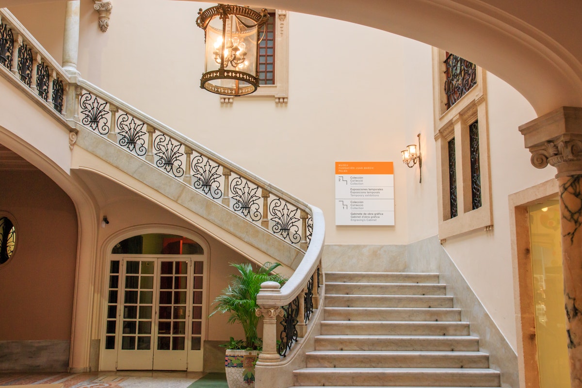 Grand staircase at the Museum Fundacion Juan March. 