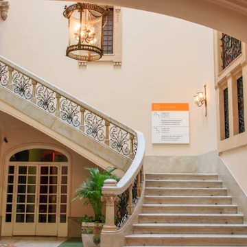 Grand staircase at the Museum Fundacion Juan March.