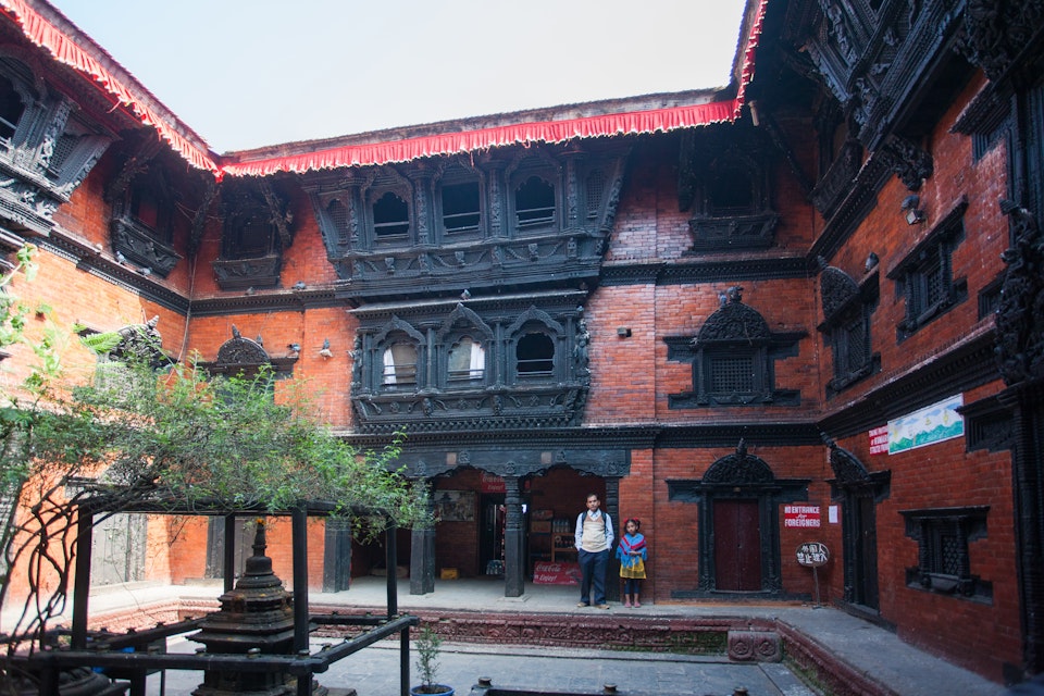 The Palace of the living goddess Royal Kumari in Kathmandu, Nepal.