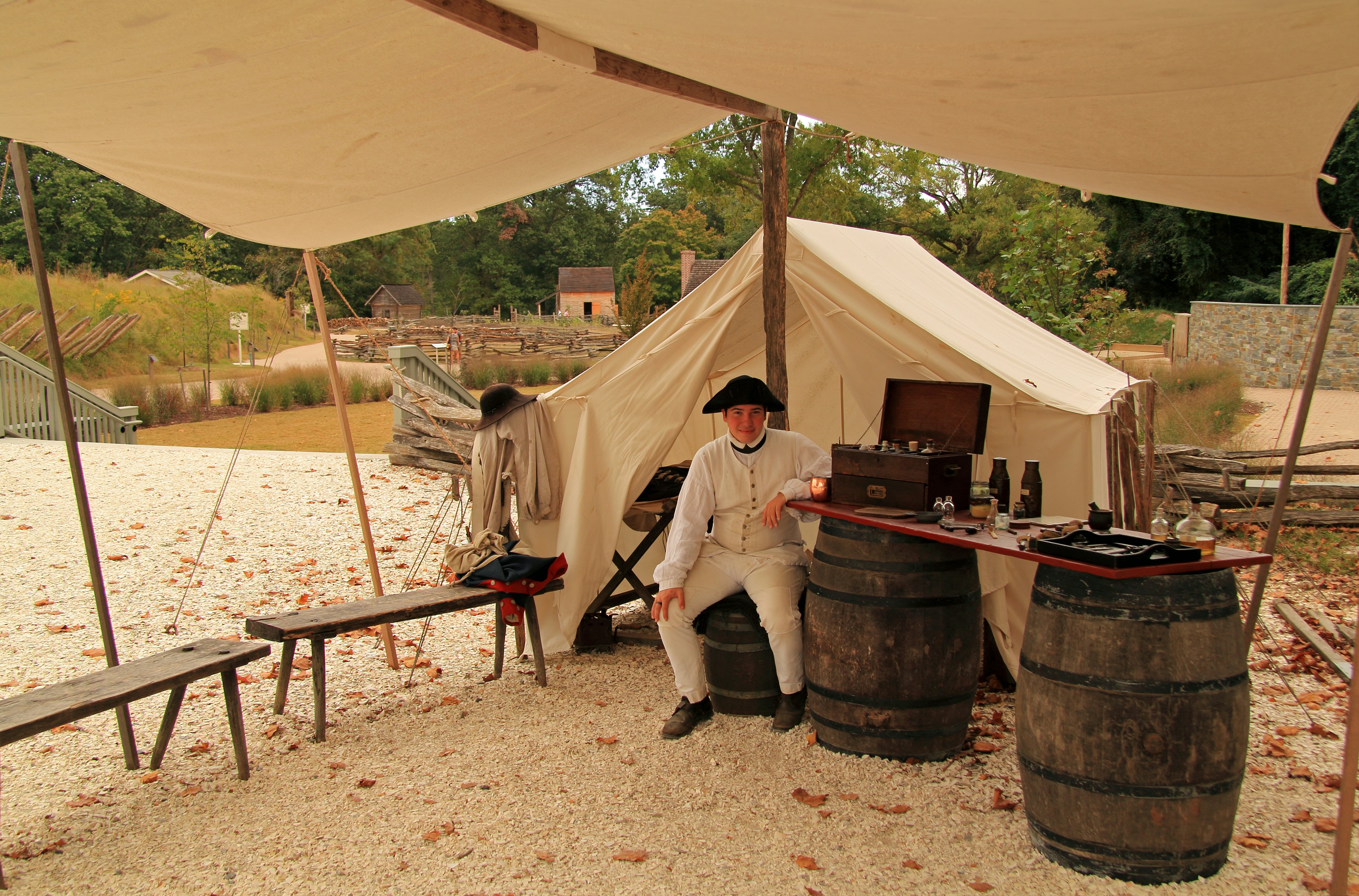 Historical reenactors at the American Revolution Museum at Yorktown.